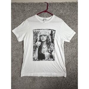 Bella Canvas Stevie Nicks Graphic T Shirt Sze L White Short Sleeve Cotton Casual